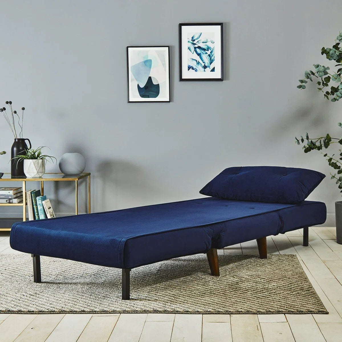 Halle Chair Bed - Dark Blue