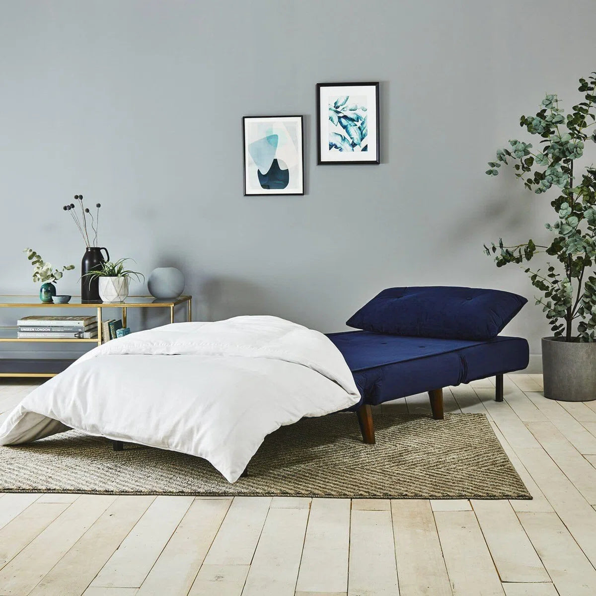 Halle Chair Bed - Dark Blue