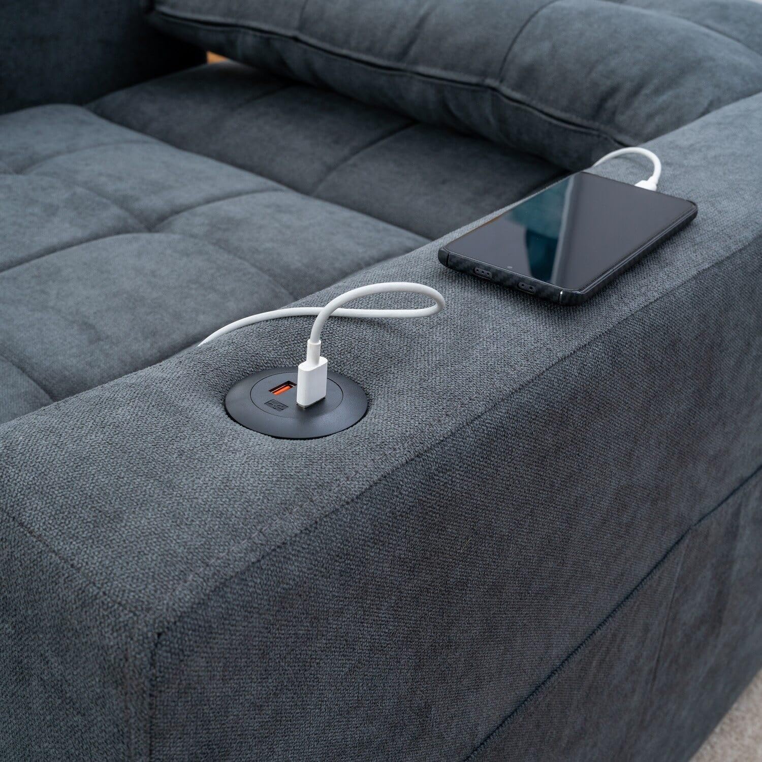 Harlow Chair Bed - Grey Linen