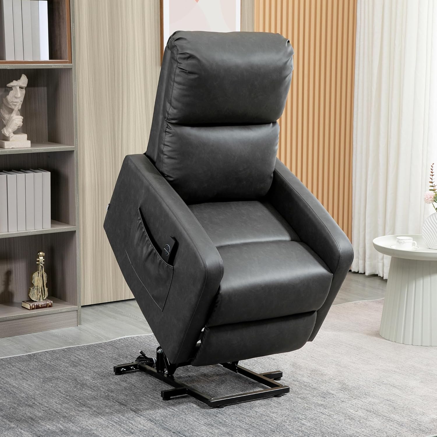 Harper Reclining Chair Bed - Charcoal Grey