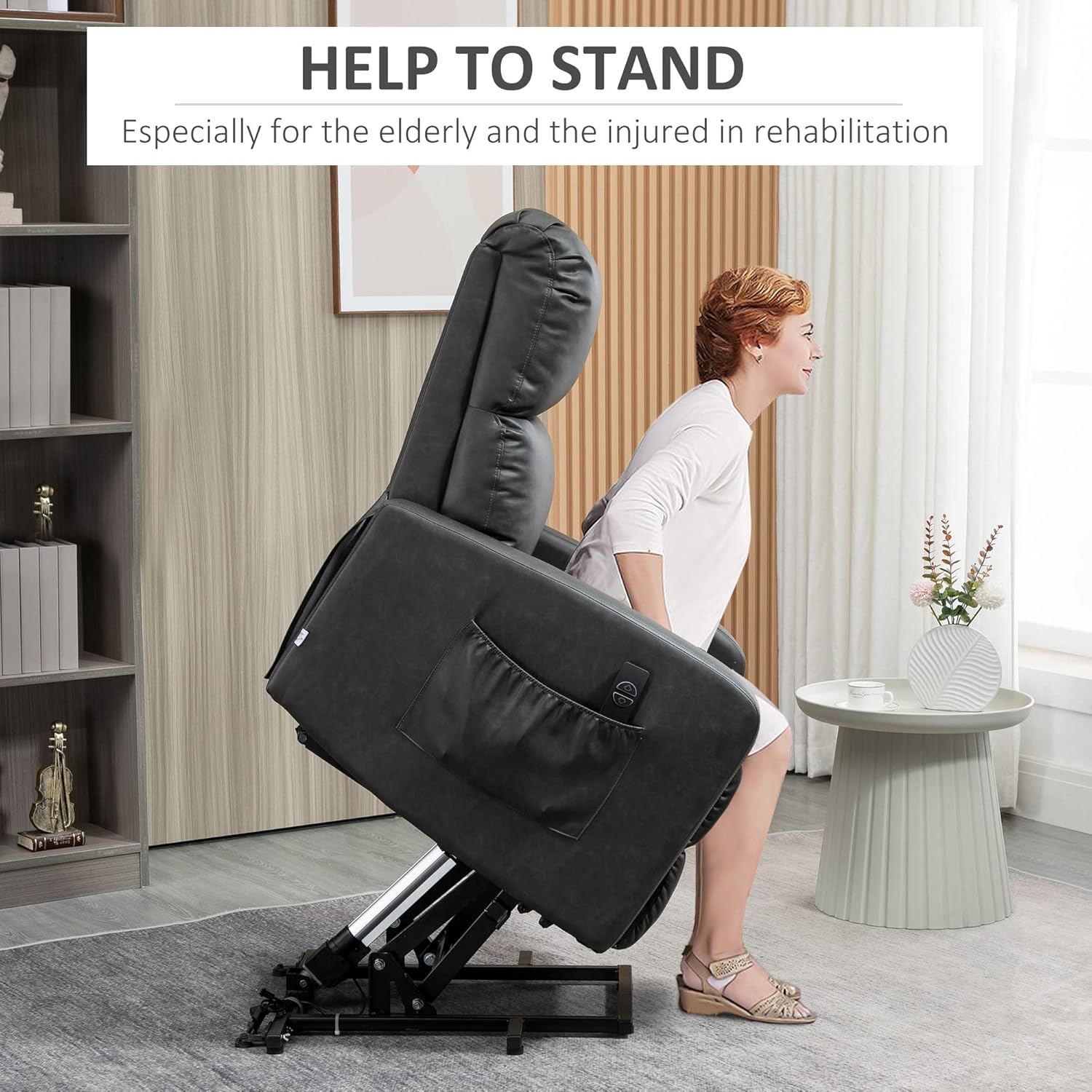 Harper Reclining Chair Bed - Charcoal Grey