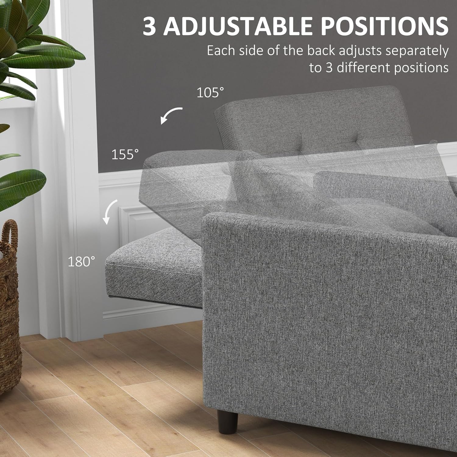 Hattie Chair Bed - Grey