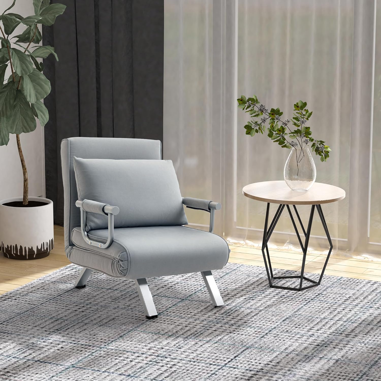 Haven Chair Bed - Light Grey