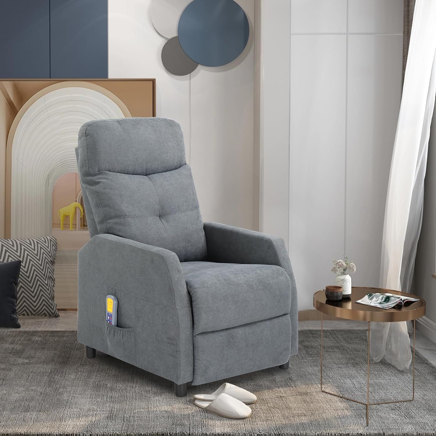 Ignes Reclining Massage Chair Bed - Grey