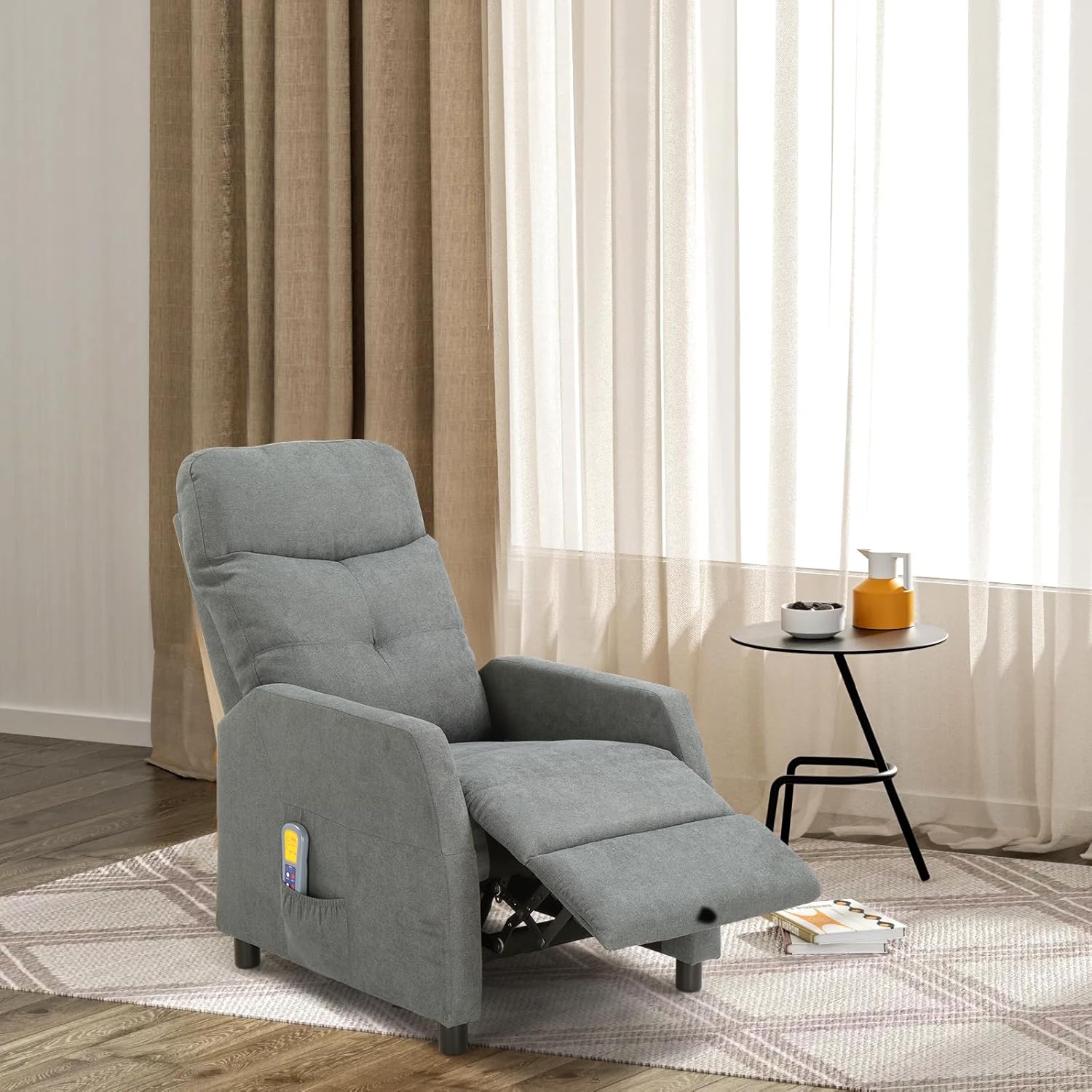 Ignes Reclining Massage Chair Bed - Grey