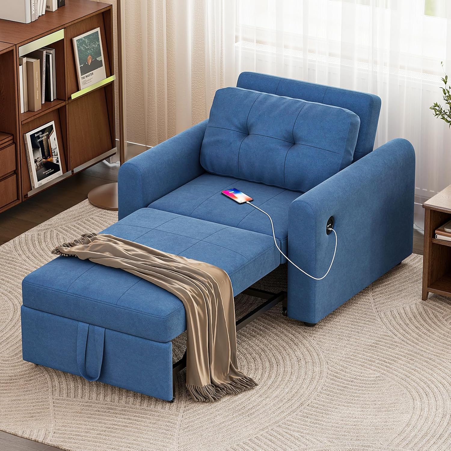 Jaimi Chair Bed - Blue