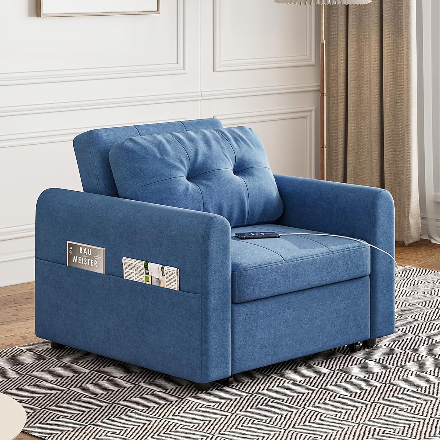 Jaimi Chair Bed - Blue