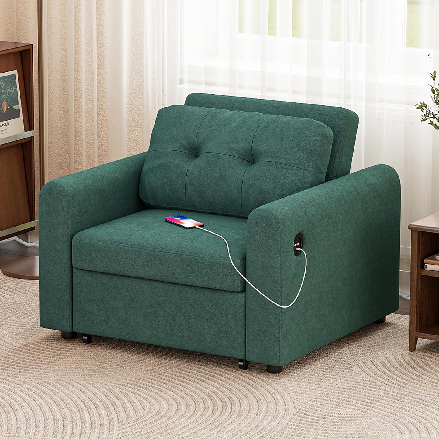 Jaimi Chair Bed - Green