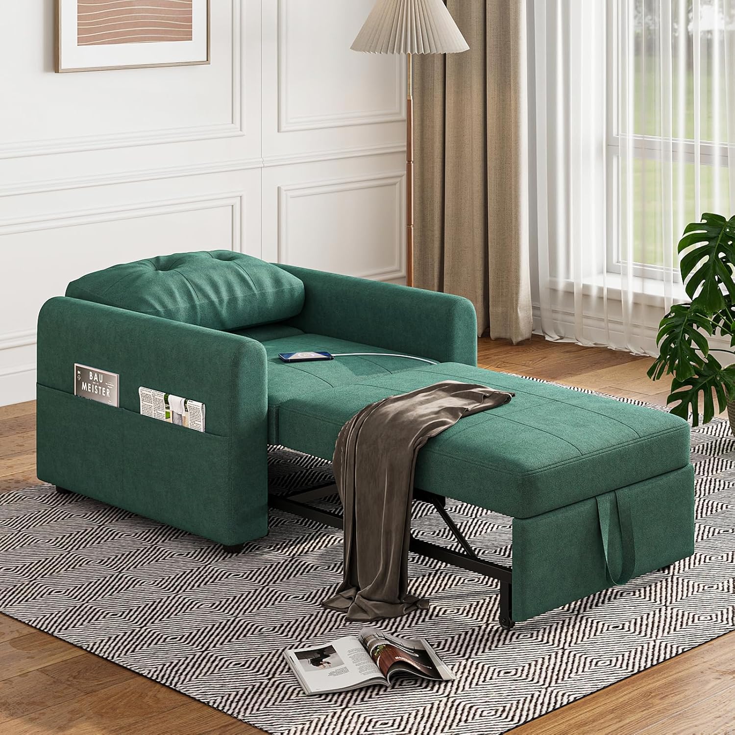 Jaimi Chair Bed - Green