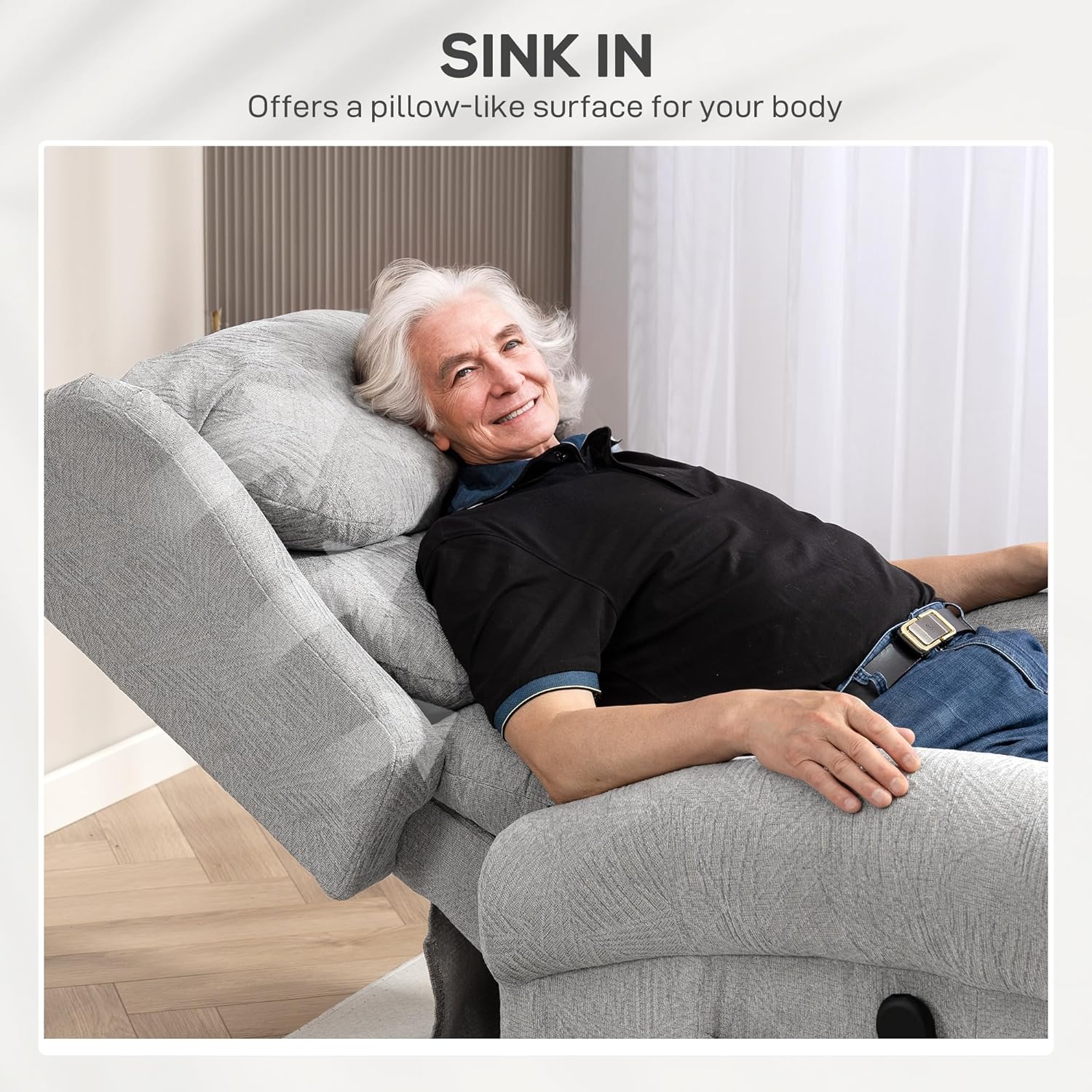 Jalin Reclining Chair Bed - Grey