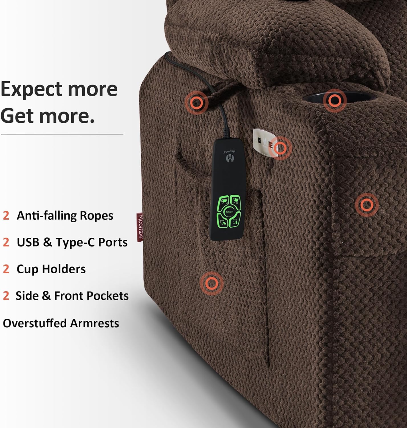 Maku Reclining Massage Chair Bed - Brown