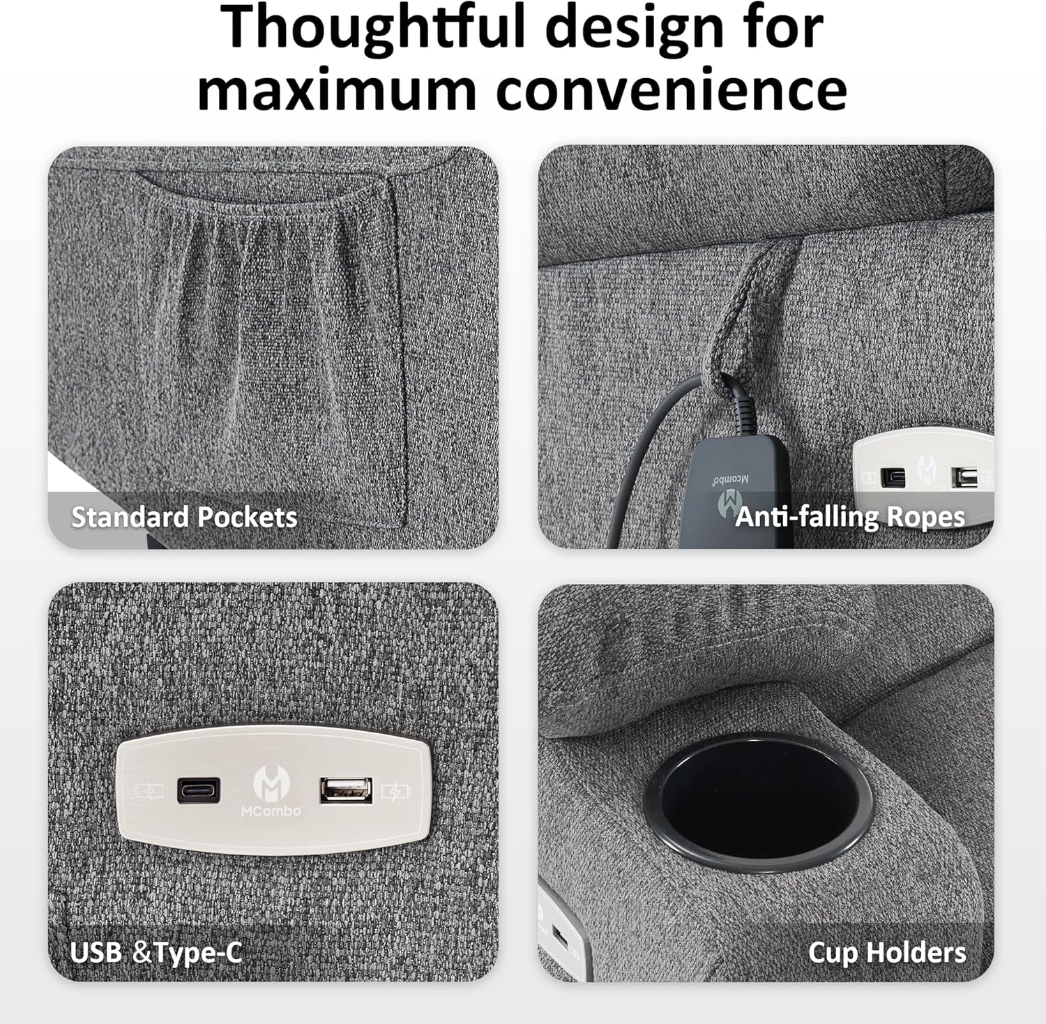 Marley Reclining Chair Bed - Dark Grey