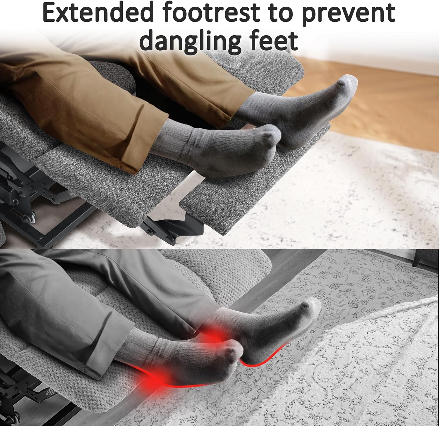 Marley Reclining Chair Bed - Dark Grey