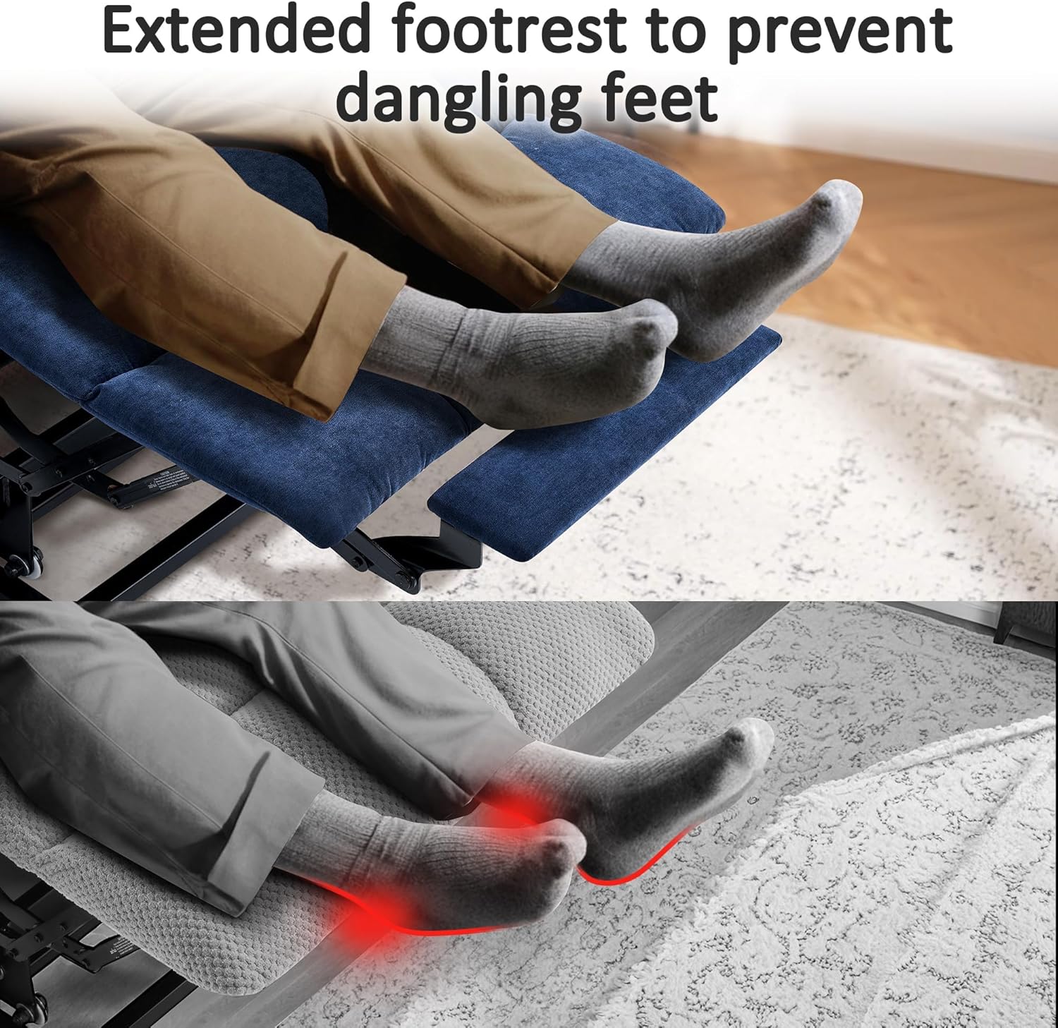 Marley Reclining Chair Bed - Navy Blue