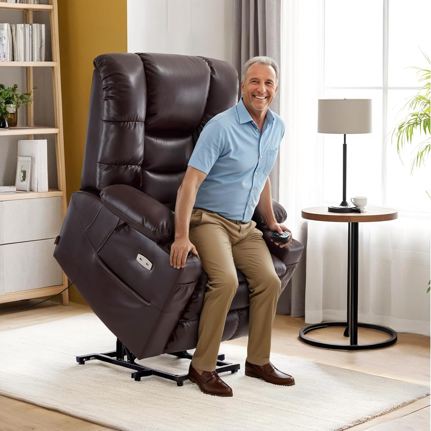Max Reclining Massage Chair Bed - Dark Brown