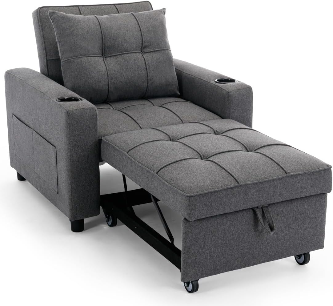 Molly Chair Bed - Grey