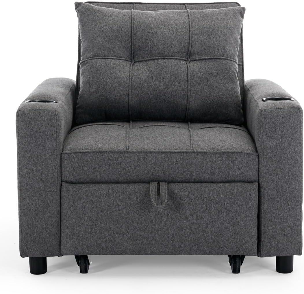 Molly Chair Bed - Grey