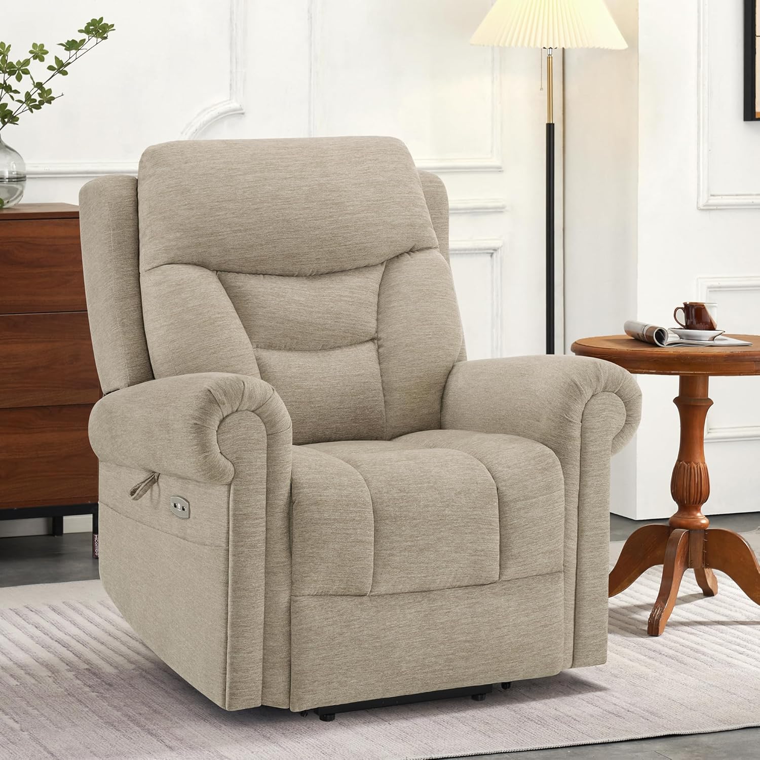 Mulan Reclining Chair Bed - Beige