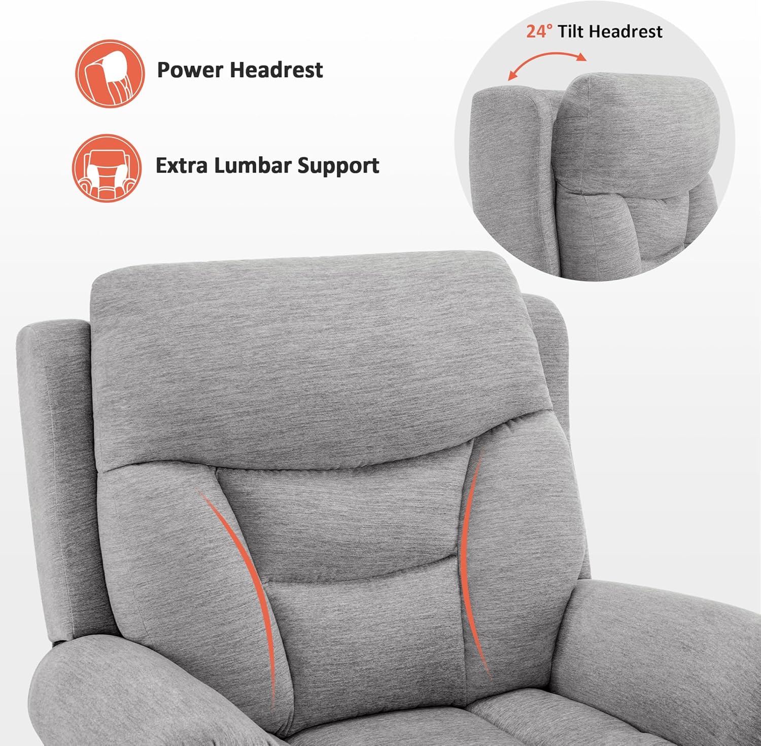 Mulan Reclining Chair Bed - Grey