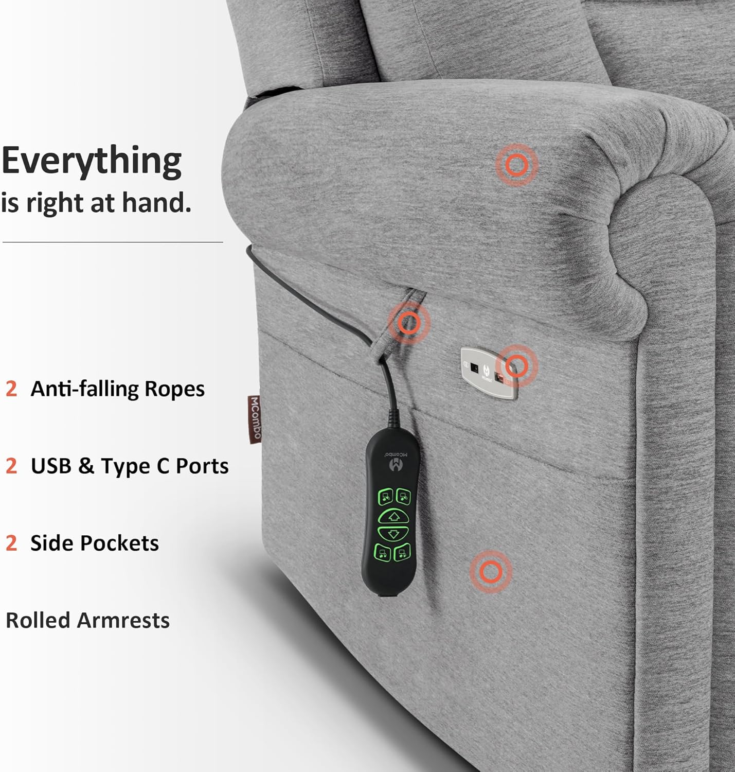 Mulan Reclining Chair Bed - Grey