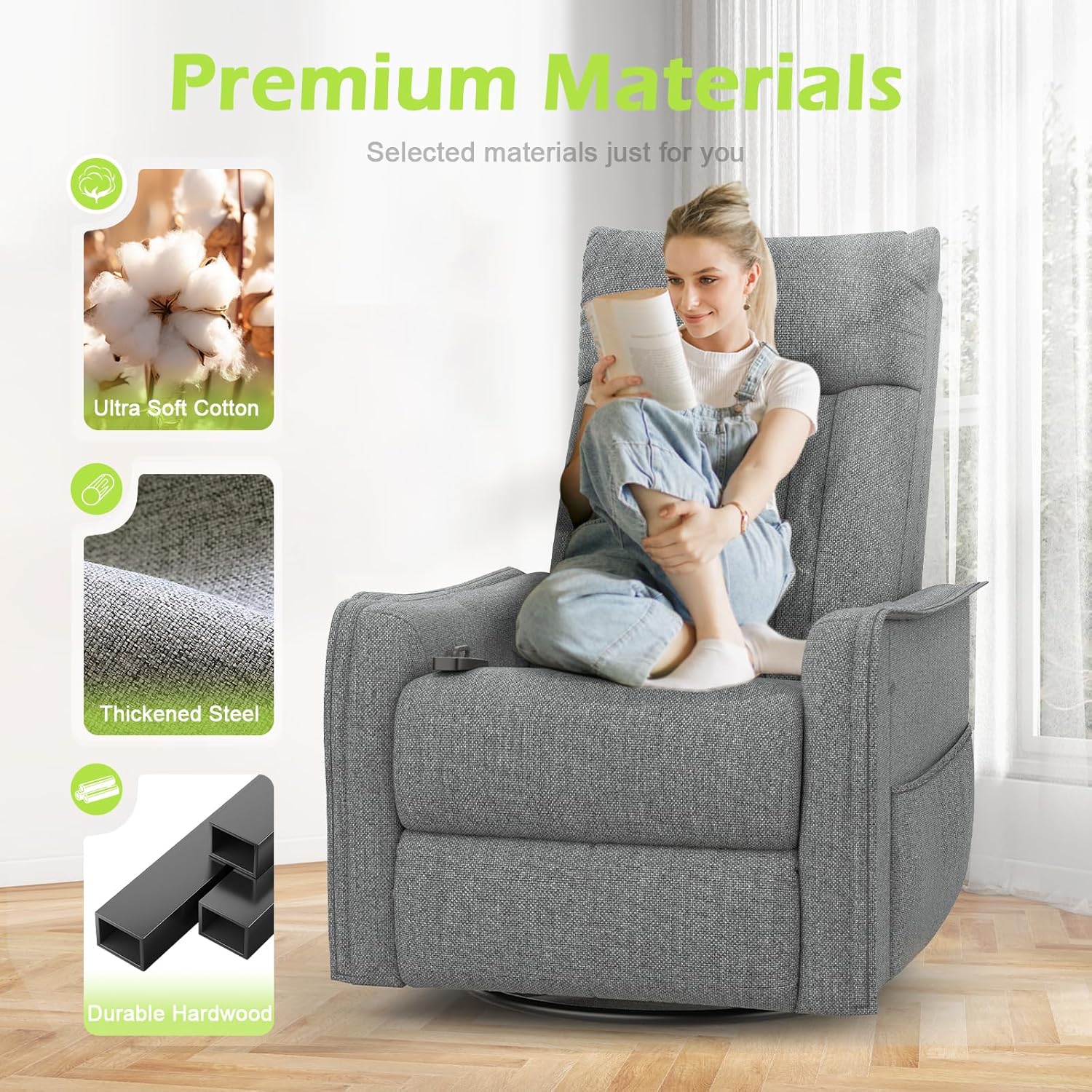 Onox Reclining Massage Chair Bed - Light Grey