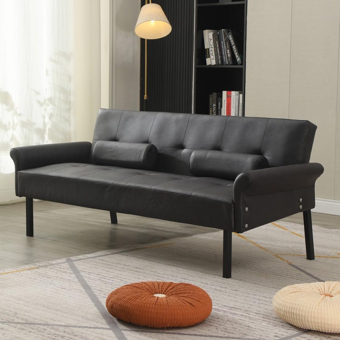 Piper Click Clack Sofa Bed - Black