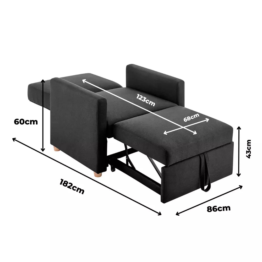 Presley Chair Bed - Black