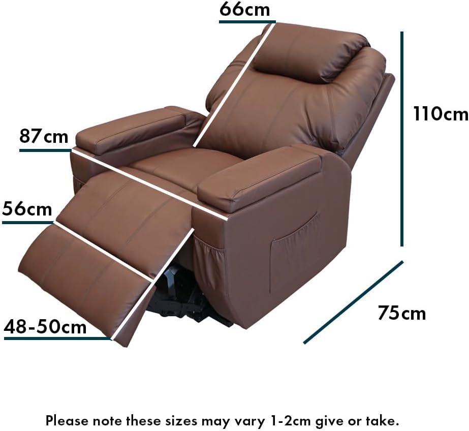 Renne Reclining Chair Bed - Chocolate