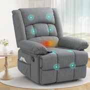 Salem Reclining Massage Chair Bed - Grey