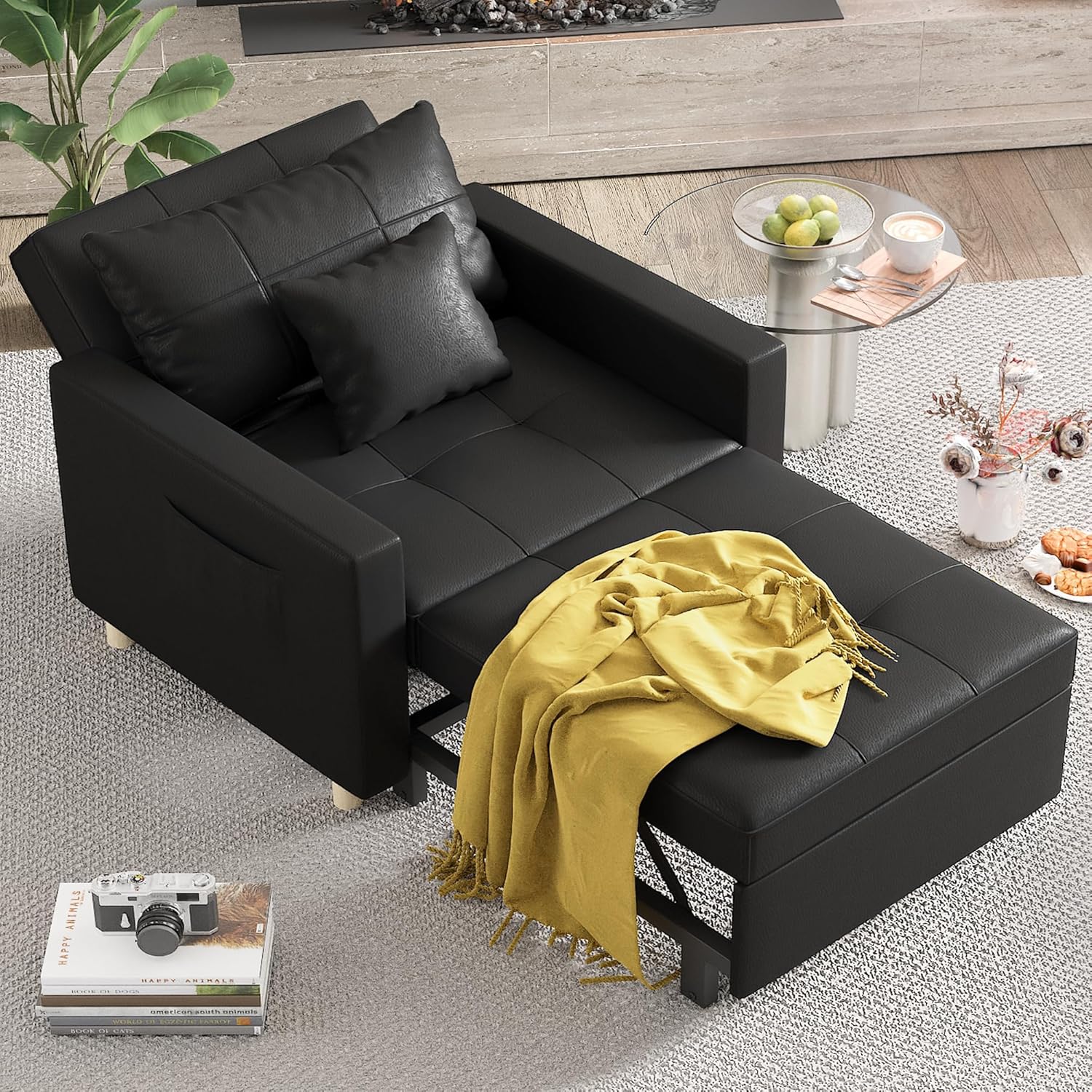 Yusuf Chair Bed - Black