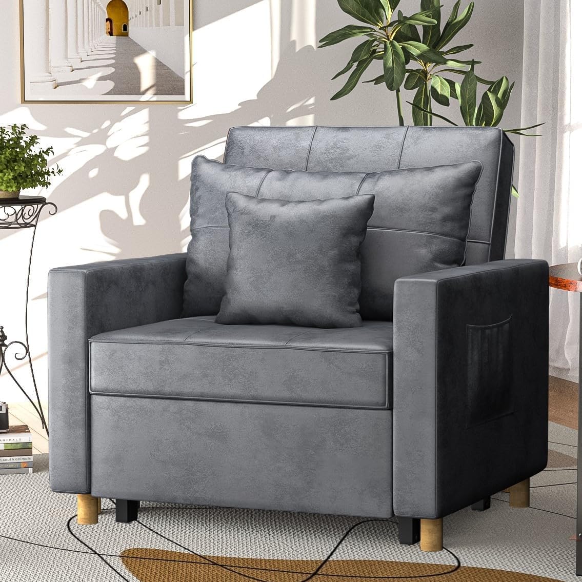 Yusuf Chair Bed - Bronze Dark Grey