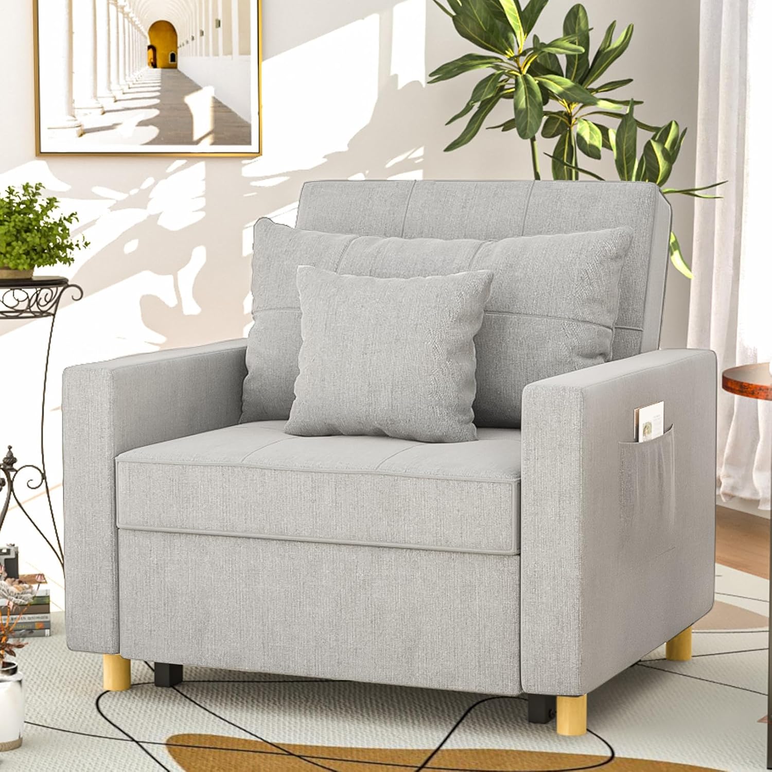 Yusuf Chair Bed - Grey