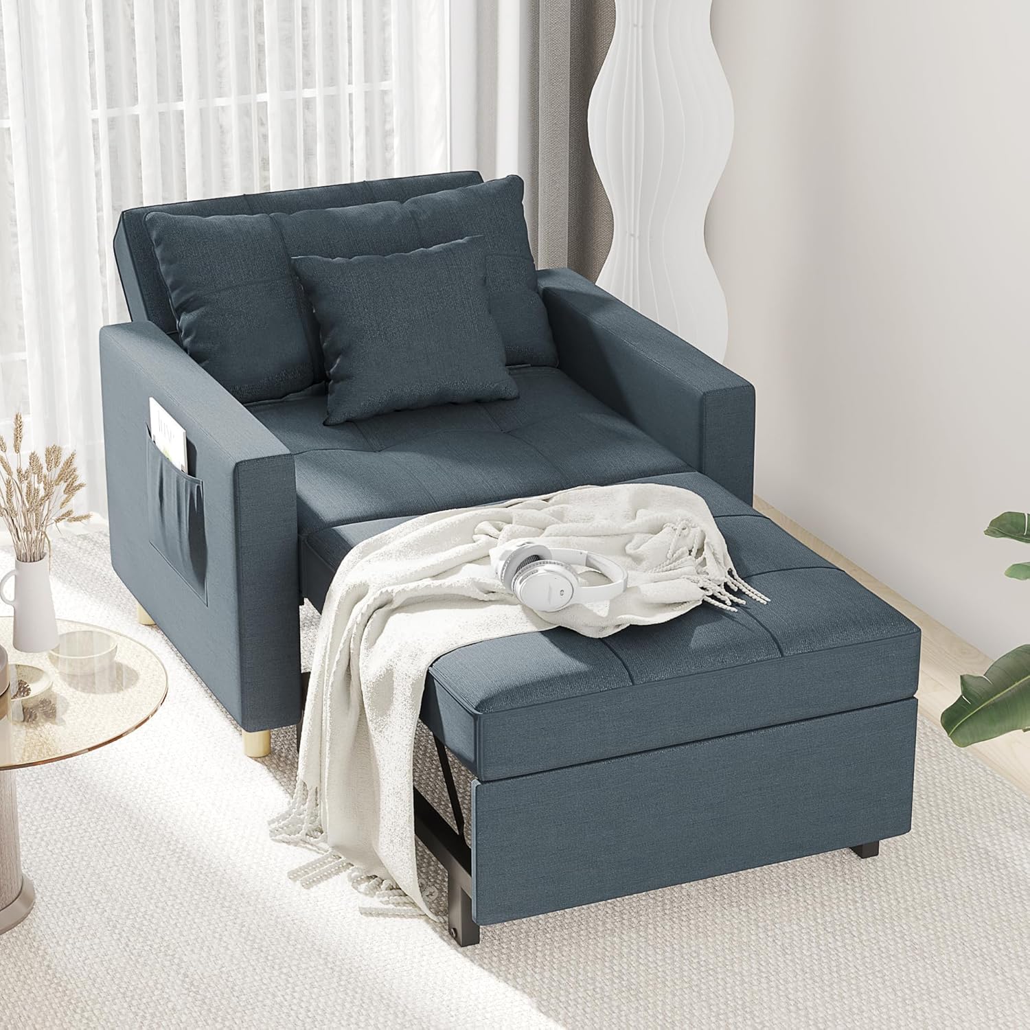 Yusuf Chair Bed - Navy