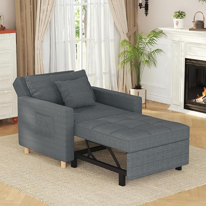 Yusuf Chair Bed - Dark Grey