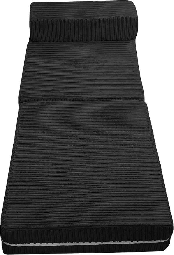 Zuri Single Futon Chair Bed - Black