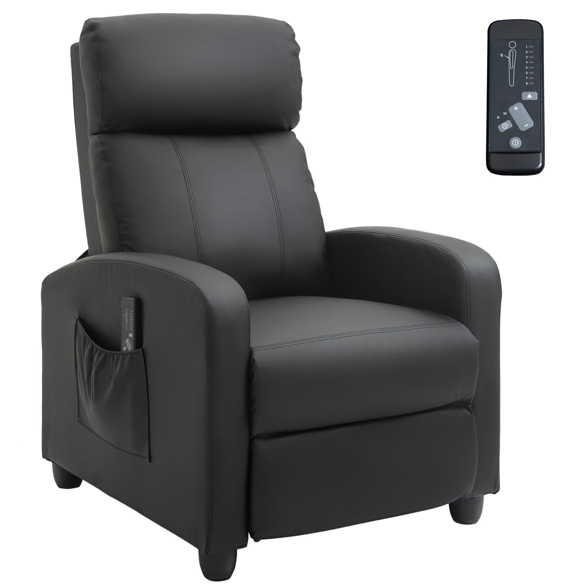 Korh Reclining Chair Bed in Black Color