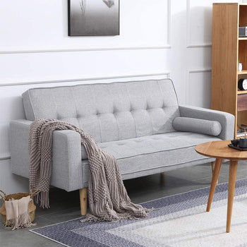 Sara Fabric Click Clack Sofa in Living Room