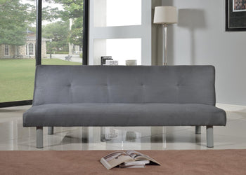 Mira Faux Suede Click Clack Sofa Bed - Grey