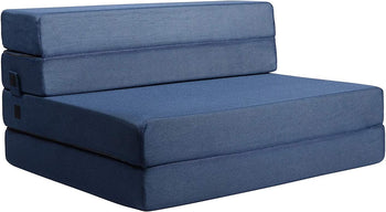 Edel Single Futon Chair Bed - Blue