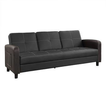 Kira Click Clack Sofa in  Black Color