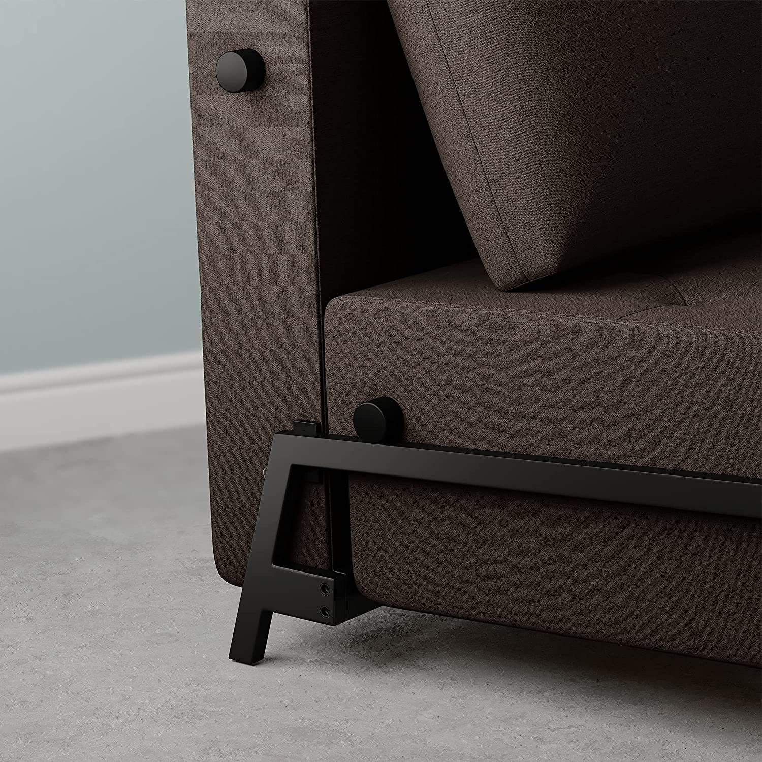 Teplin Metal Handle Chair Bed in Brown Color 