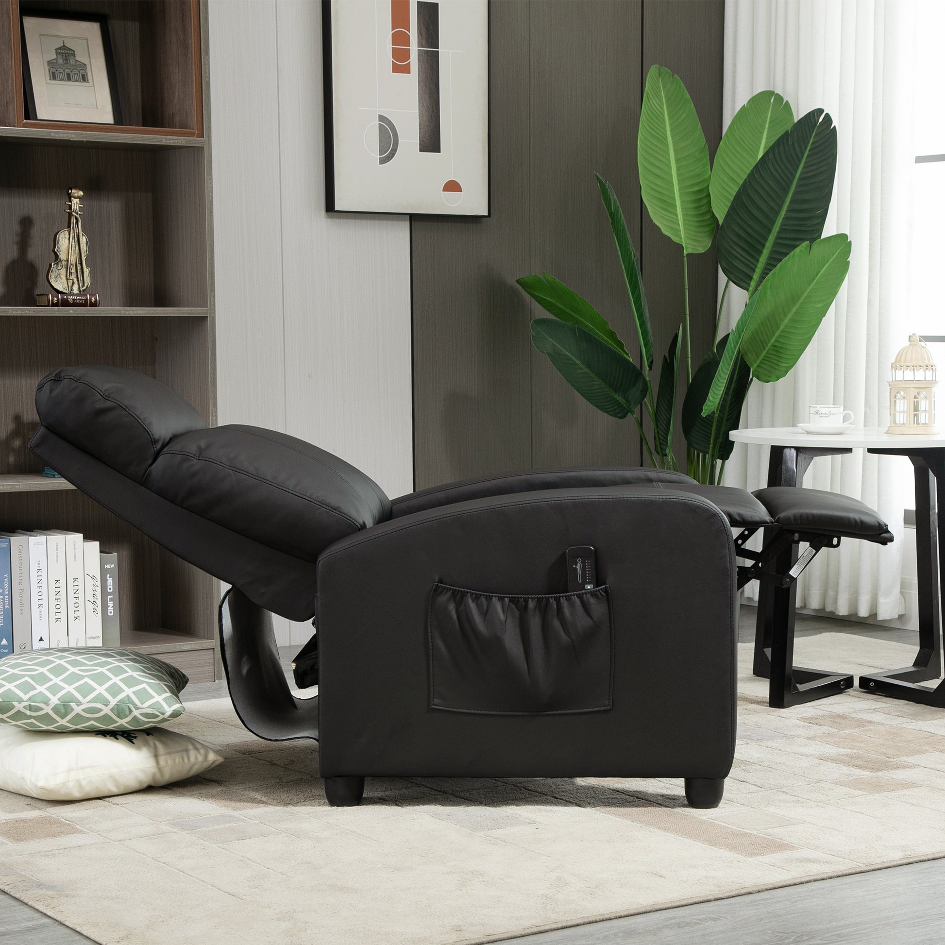 Korh Reclining Chair as Bed in Black Color