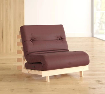 Jodi Single Futon Chair - Chocolate