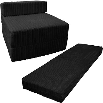 Candice Single Futon Chair Bed - Black
