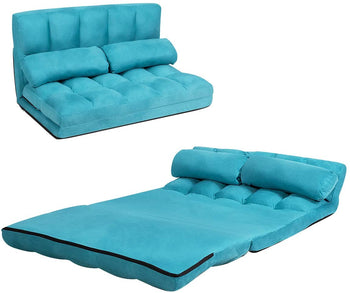 Cascio Double Sofa Chair Bed - Blue