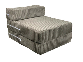 Zuri Single Futon Chair Bed - Grey