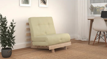 Jodi Single Futon Chair - Cream 