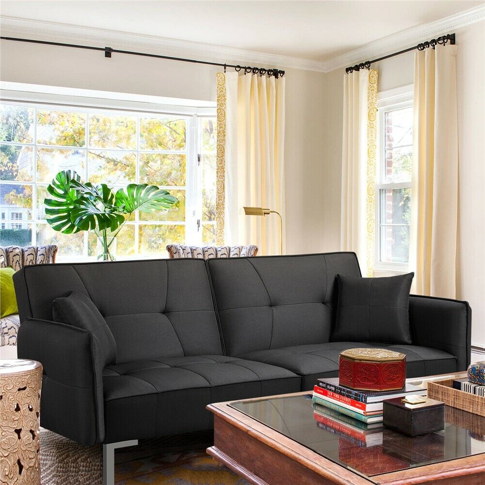 Elisa Click Clack Black Sofa 