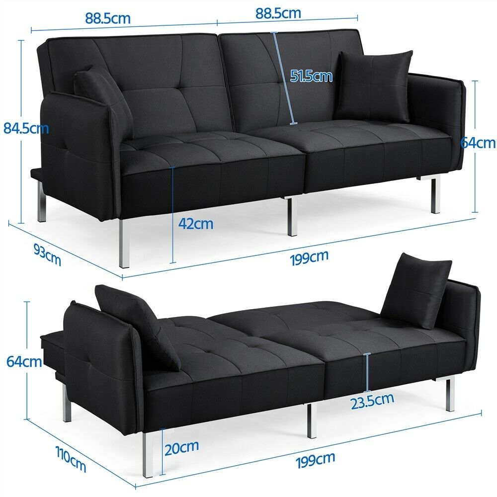 Elisa Click Clack Sofa Bed Dimension